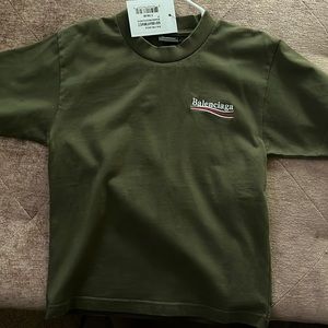 Dark olive green balenciaga kid's shirt